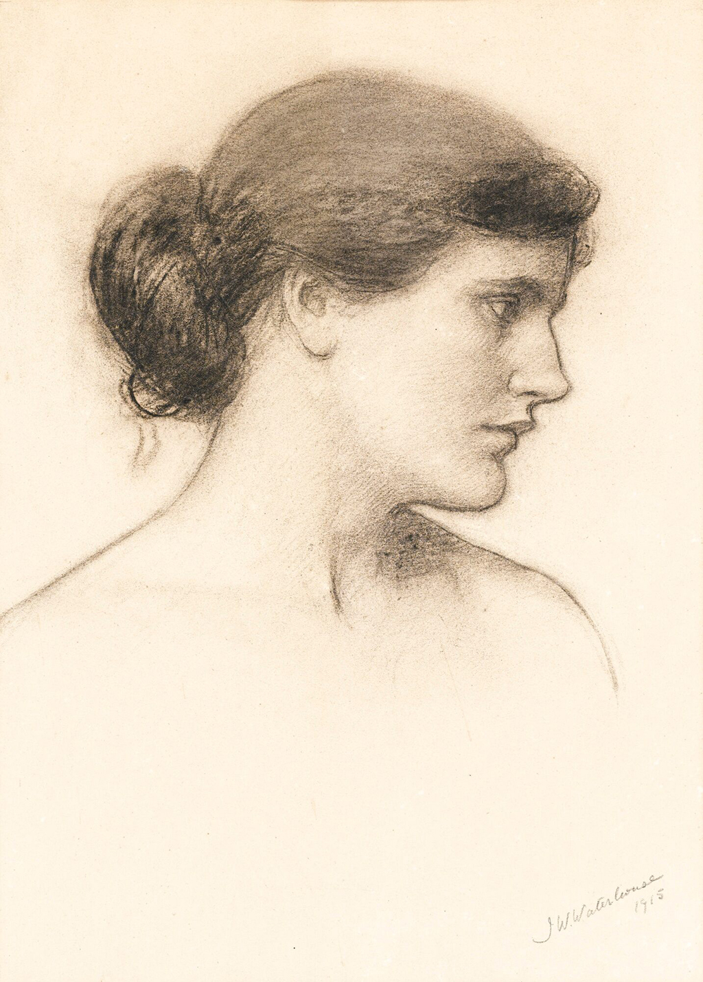 Head Study, Probably for a Tale from the Decameron in Detail John William Waterhouse